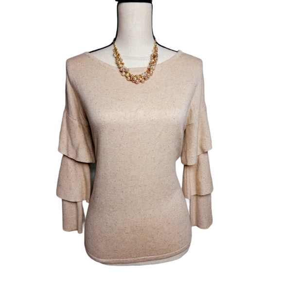 ALLISON JOY Oatmeal-colored Sweater, Small - Picture 3 of 4